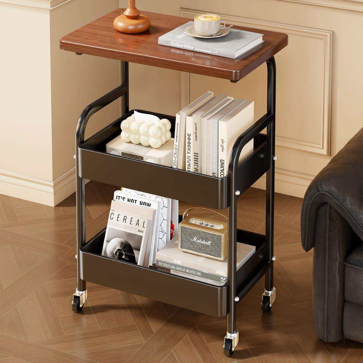 小推车沙发边几可移动茶几极简带轮小桌子复古边桌卧室床头柜角几,鲜花速递/花卉仿真/绿植园艺,割草机/草坪机,淘宝优惠券,粉丝福利购,淘宝优惠卷