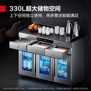 德玛仕 商用消毒柜餐具杯具一星级消毒餐吧台大理石台面紫外线