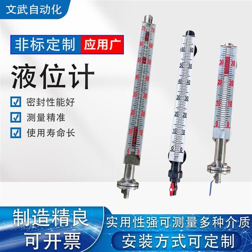 磁翻板液位计磁翻柱浮球水位计油B位计磁性浮子可定制远传控制高