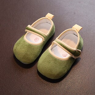 学步鞋女宝宝公主鞋夏季婴儿布鞋软底家居春秋款2岁轻便1岁半室内