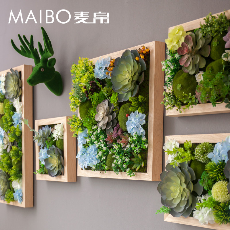 仿真绿植多肉壁挂田m园挂饰壁饰立体电表箱遮挡植物墙花卉墙面装