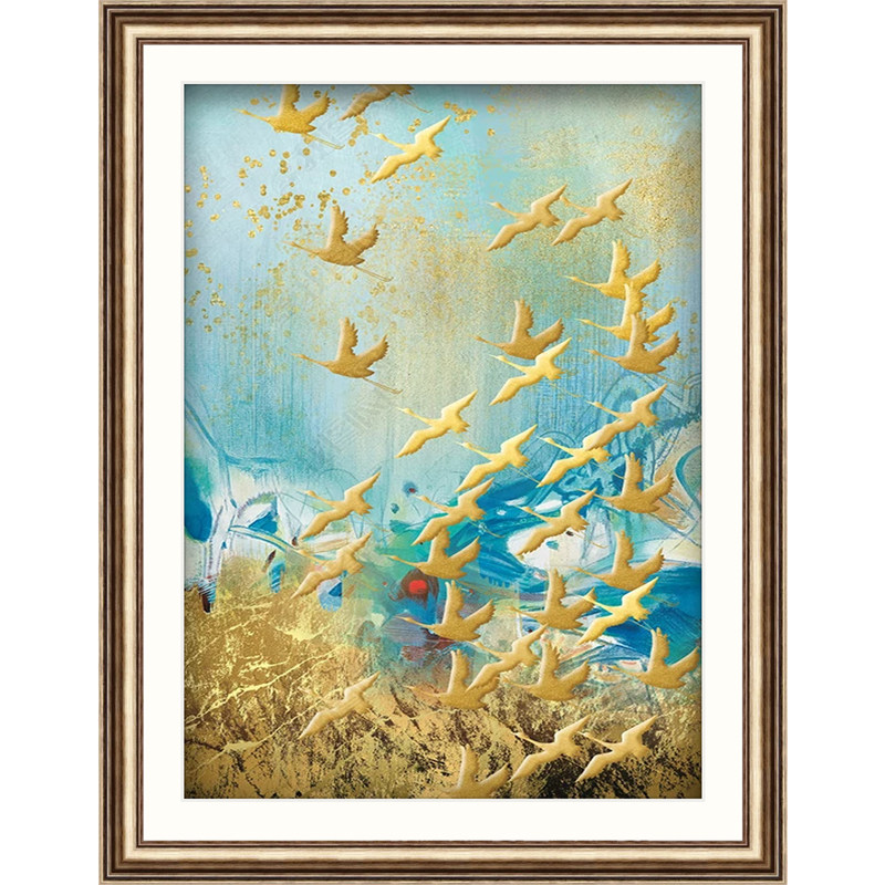 客厅挂画美式装饰画现代简美沙发背景墙壁画抽象后现代中式玄关画