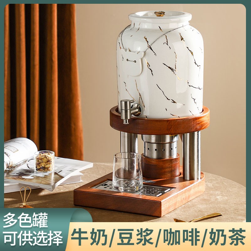 自助餐沙比利陶瓷牛奶鼎电加热咖啡D鼎酒店果汁豆浆保温桶可调温