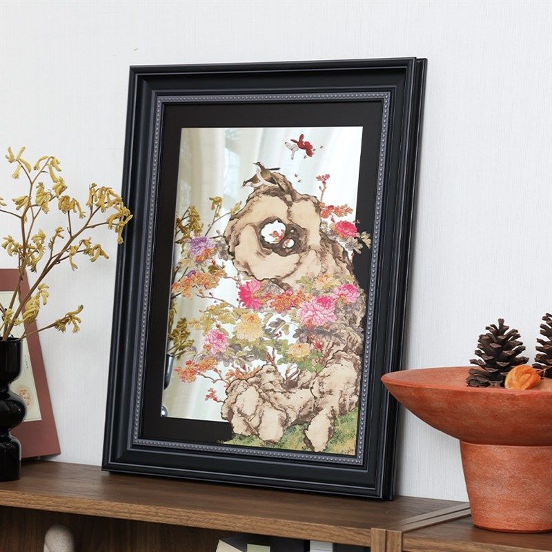 富贵白头图挂画花鸟牡丹镜子画富贵吉祥客厅卧室桌面摆件装饰画,家居饰品,镜面画,淘宝优惠券,粉丝福利购,淘宝优惠卷