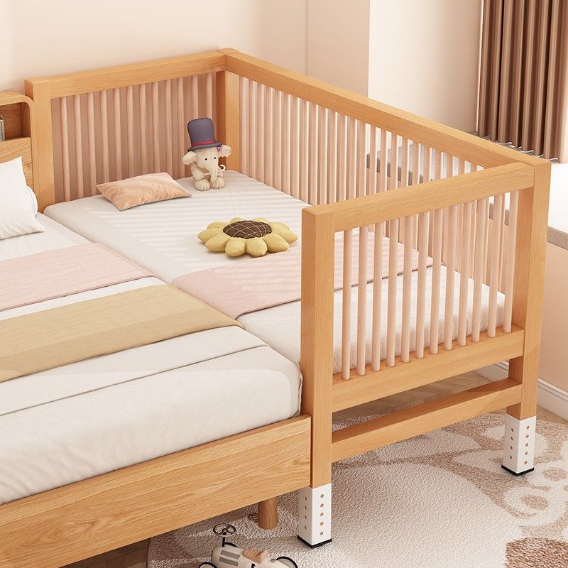 实木儿童床婴儿男孩女孩公主床带护栏小床单人床边床加宽拼接大床,住宅家具,儿童拼接床,淘宝优惠券,粉丝福利购,淘宝优惠卷