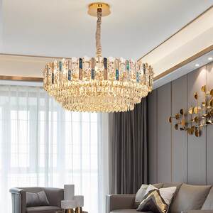 格灯堡轻奢水晶吊灯大气客厅灯后现代别墅简约美式卧室灯餐厅灯具