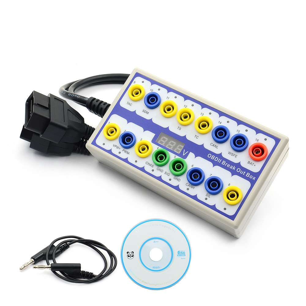 OBDII Protocol Detector & Break Out Box OBD2协议检测器接线盒