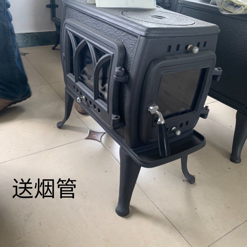 尔创壁炉方形真火壁r炉柴火炉取暖炉煤炭炉观火炉铸铁壁炉
