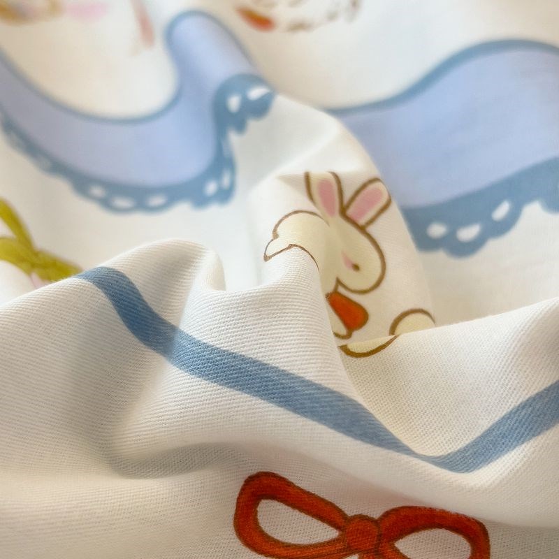 纯棉学生宿舍被套单人三件套儿童床单1.2m床上用品大学全棉五件套