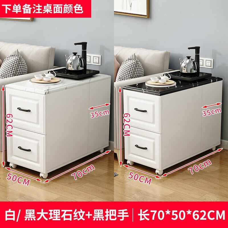 沙发边柜侧边柜客厅边几茶水柜一体下置水N桶可移动茶几小桌子