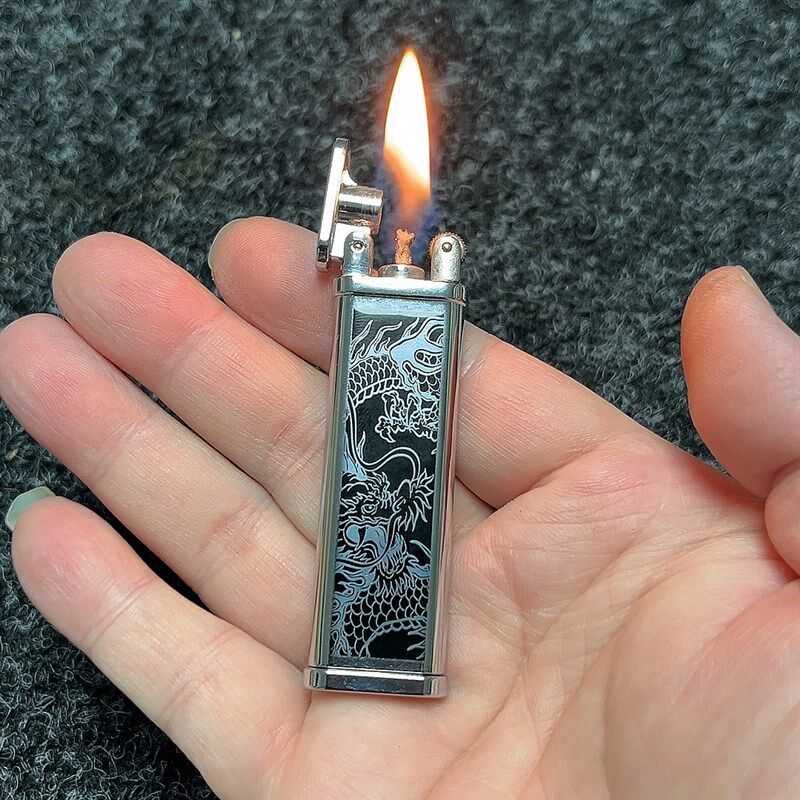 轻薄煤油火机 薄款砂轮煤油火机 怀旧老式火机