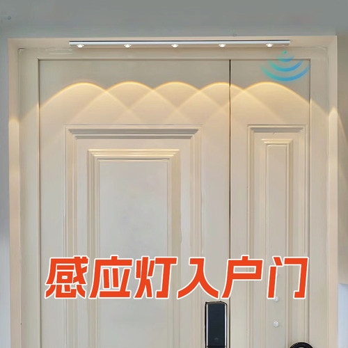感应灯入户门g头充电无线进门口玄关人体免安装氛围小夜灯条高级