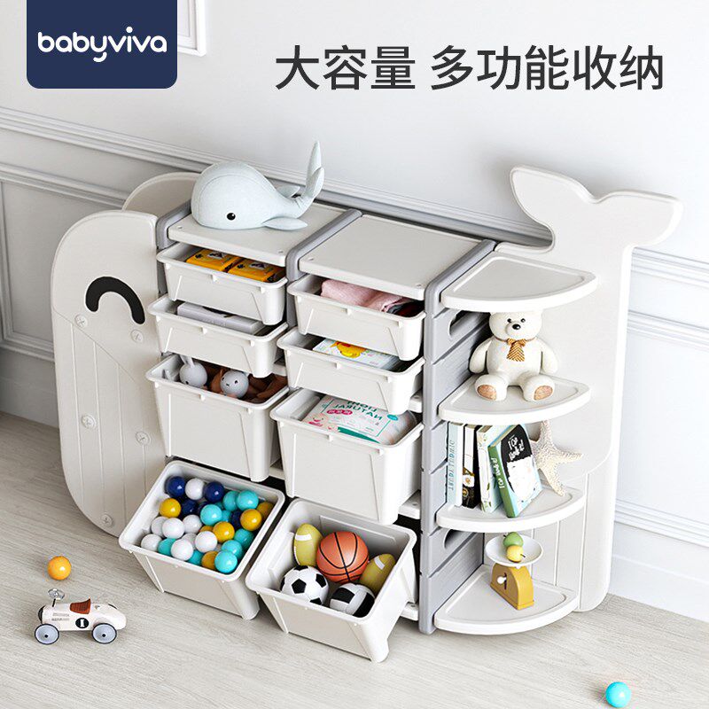 儿童玩具收纳架收纳柜大容量置物架储物柜N宝宝整理柜收纳箱书架