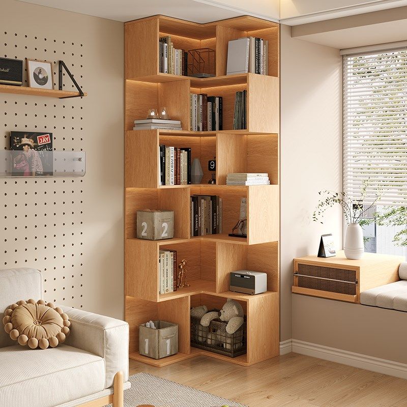 定制实木书柜落地置物架一体靠墙转角柜客厅卧室收纳架书房储物架,住宅家具,单个书柜,淘宝优惠券,粉丝福利购,淘宝优惠卷