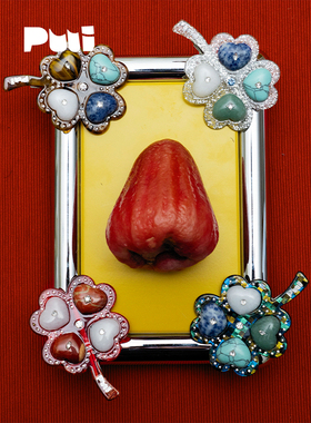 puui幸运四叶草宝石系列ins创意2026新款女生发饰侧夹边夹发卡