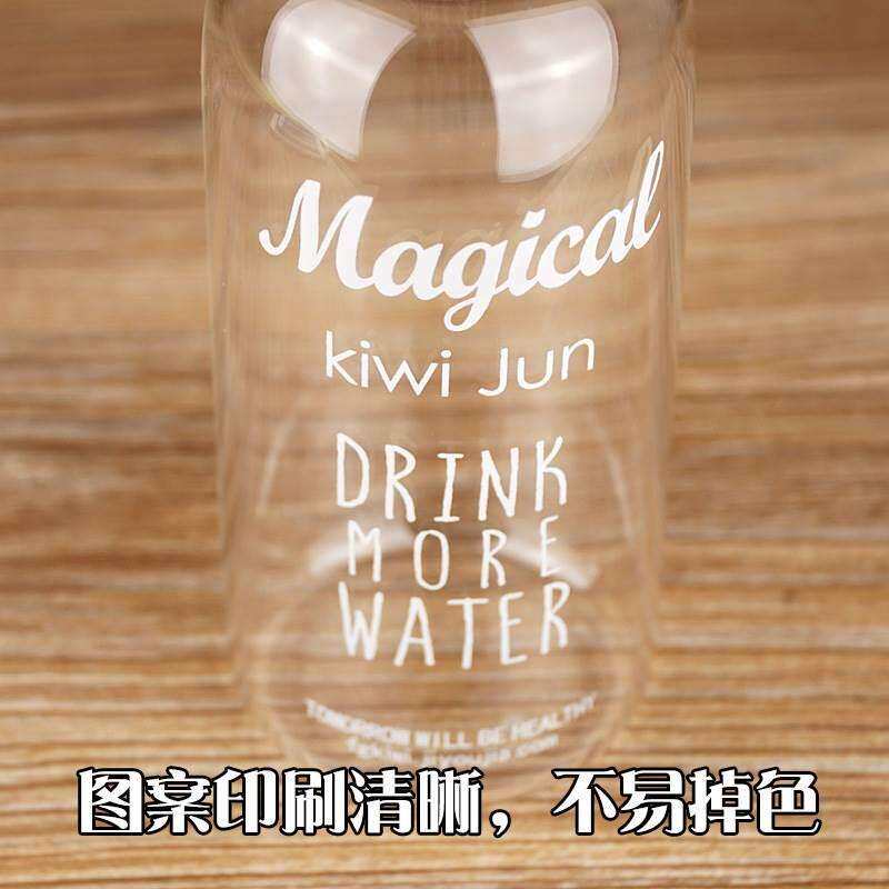 水杯大容量玻璃杯带盖1000矿泉水壶喝水便携水瓶式耐高温小口杯子