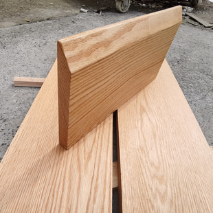 橡木黑胡桃一字隔板置物架实木书架原木木质M壁挂电视搁板背景定