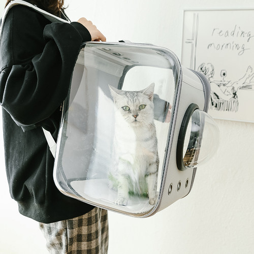 新品猫包外出便携透明大容量20斤猫袋透气太空舱书包装兔狗包笼子