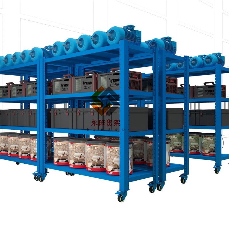 重型仓储货架带轮子可移动加厚置物架展示架铁架子家用多层多功能