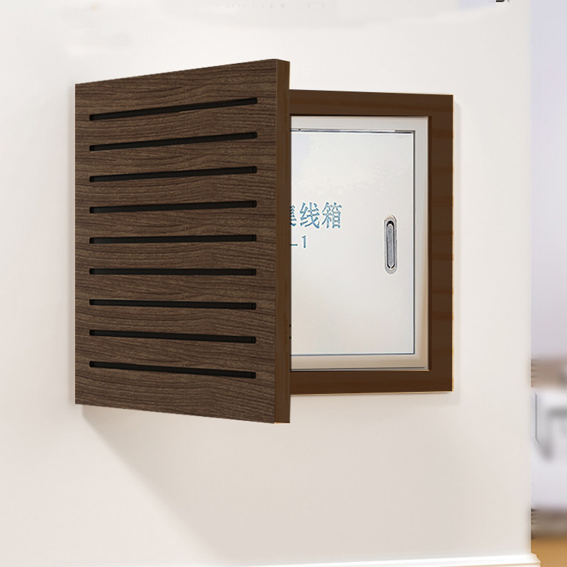 网线盒遮挡箱配电箱弱电箱装饰画美式胡桃木网络盒子变电开关挂画