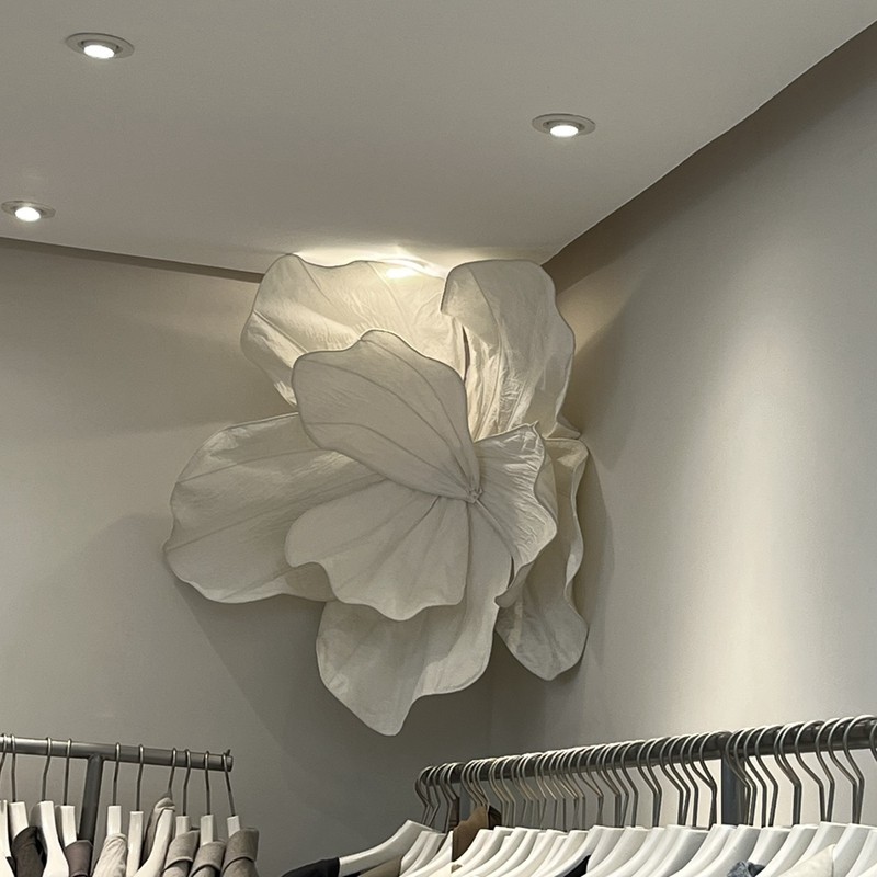 橱窗装饰道具网红店铺花墙背景墙大型婚庆布置立R体手工纸艺花纸