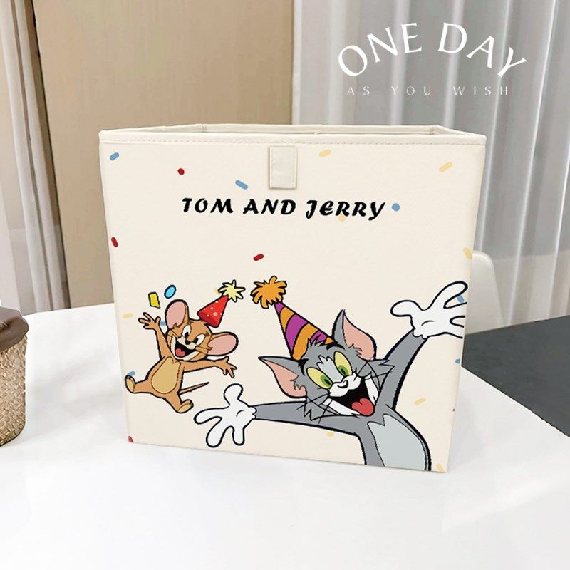 快乐猫鼠可爱玩具收纳箱布艺杂物收纳盒可折叠柜子整理箱储物筐,收纳整理,收纳箱,淘宝优惠券,粉丝福利购,淘宝优惠卷