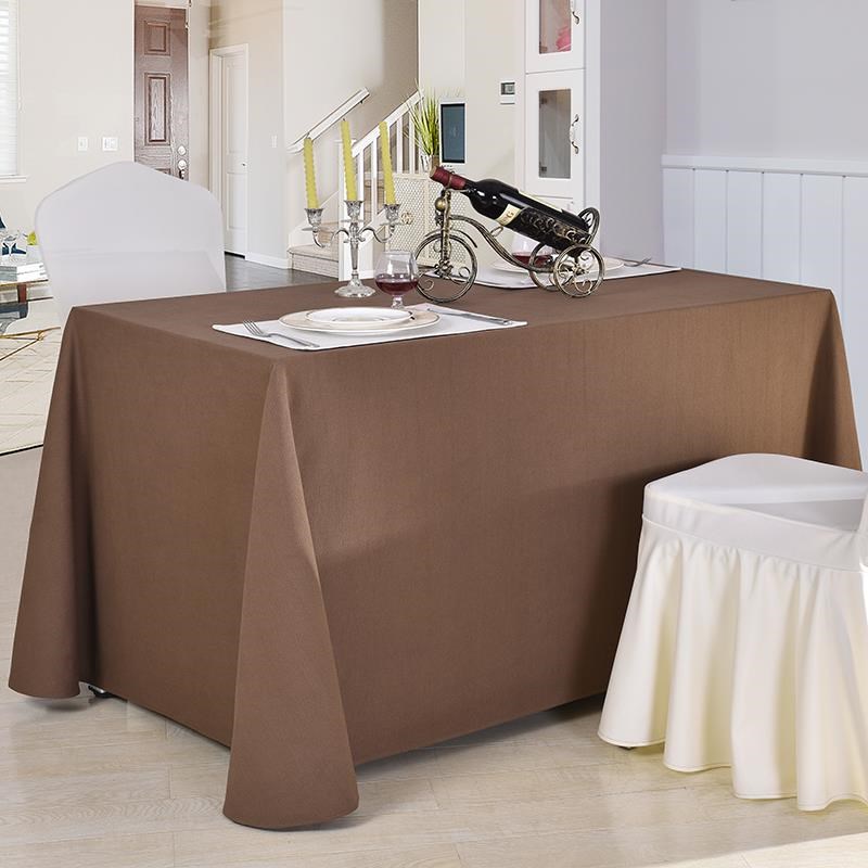 酒店西餐长桌布长方形台布会议签到台甜品台纯色珠W纹加厚简约定