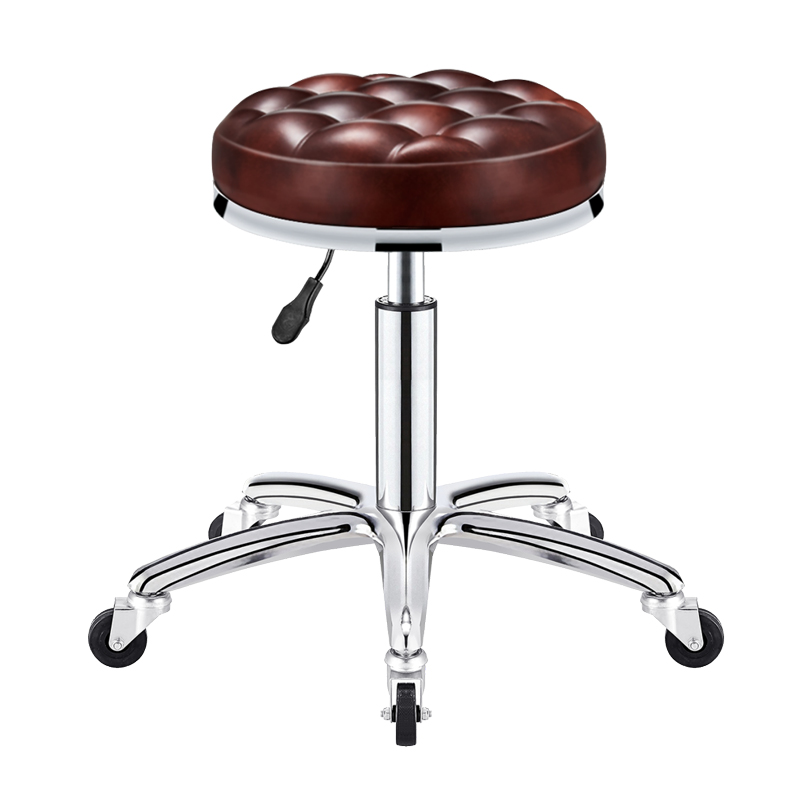 吧台椅家用美容升降圆凳子高脚旋C转办公实验椅理发店滑轮凳酒吧