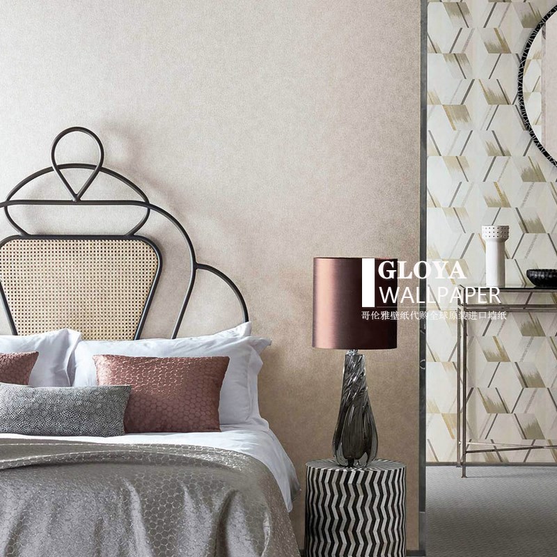 英式高级墙纸素色凹凸墙布床头壁布E素雅壁纸简约豪华装饰背景墙