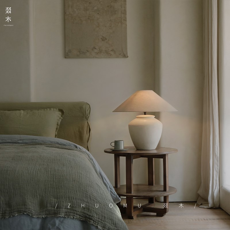 叕木zhuomu/陶罐台灯 x侘寂风客厅书房装饰摆件民宿复古日式台灯