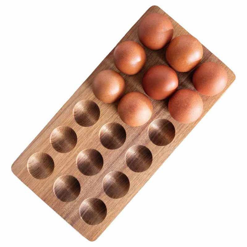 木质三层凹槽鸡蛋托 x糕点店鸡蛋收纳盒保护托盘