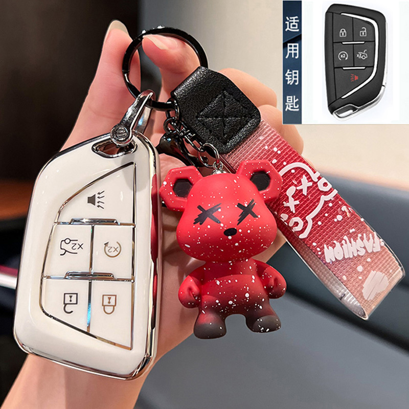 适用新凯迪拉克CT5k钥匙套23款XT4XT6 LYRIQ锐歌CT4扣车XT5包CT6