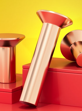 紫铜敲击式沉头铆钉M2M2.5M3M4M5M6M8 实心平头平锥头铜铆钉GB869