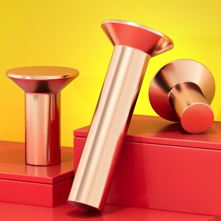 紫铜敲击式 实心平头平锥头铜铆钉GB869 沉头铆钉M2M2.5M3M4M5M6M8