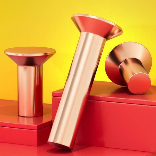 【厂家批发】紫铜沉头实心铆钉