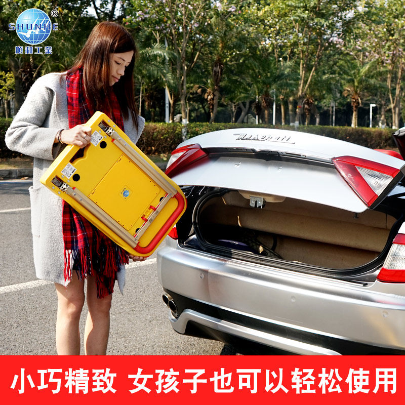 顺和家用折叠平板车带刹车便x携小手推车手拉车搬运车拖车小拉货