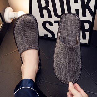 春秋季布拖鞋家用男女居家室内防滑木地板软底家居布艺四季Z0918x