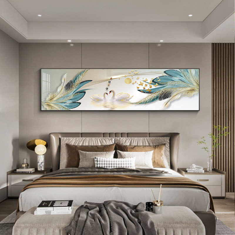 房间装饰画卧室床头挂画酒店宾馆墙画主卧壁画温馨现代简约客厅画