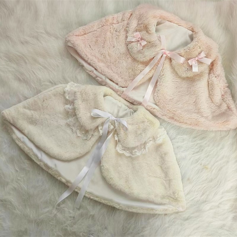 手作lolita毛绒斗p篷 可以定制颜色 定制不退不换 详情页有详情