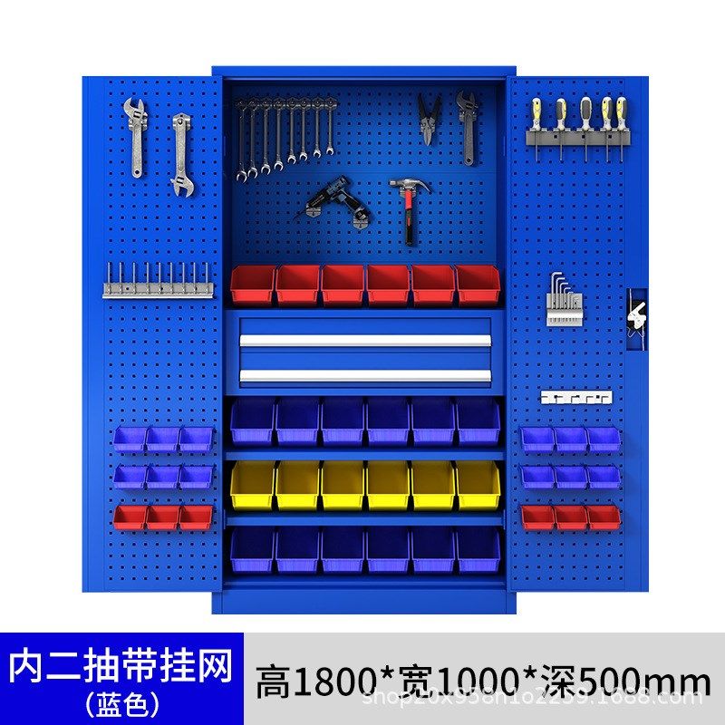 重型工具柜五金零件柜车间收纳柜多功能汽修工具存放柜带轮工具车