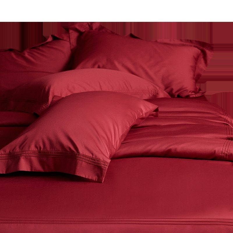 南匠织造大红色结婚床上用品四件套婚庆婚礼新婚喜被婚房床单