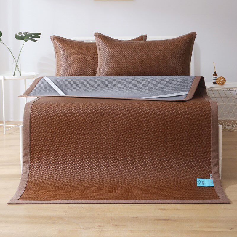 夏季儿童加厚藤席可水洗凉席1.2/1.35/1.5手工R编织空调软席子定