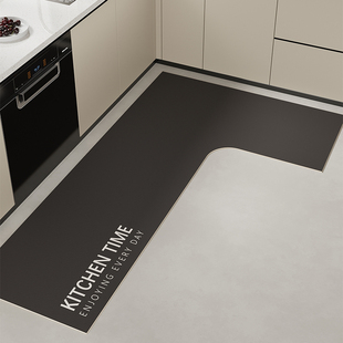 L型厨房地垫简约耐脏免洗防滑脚垫长条J吸水吸油大面积满铺专用垫