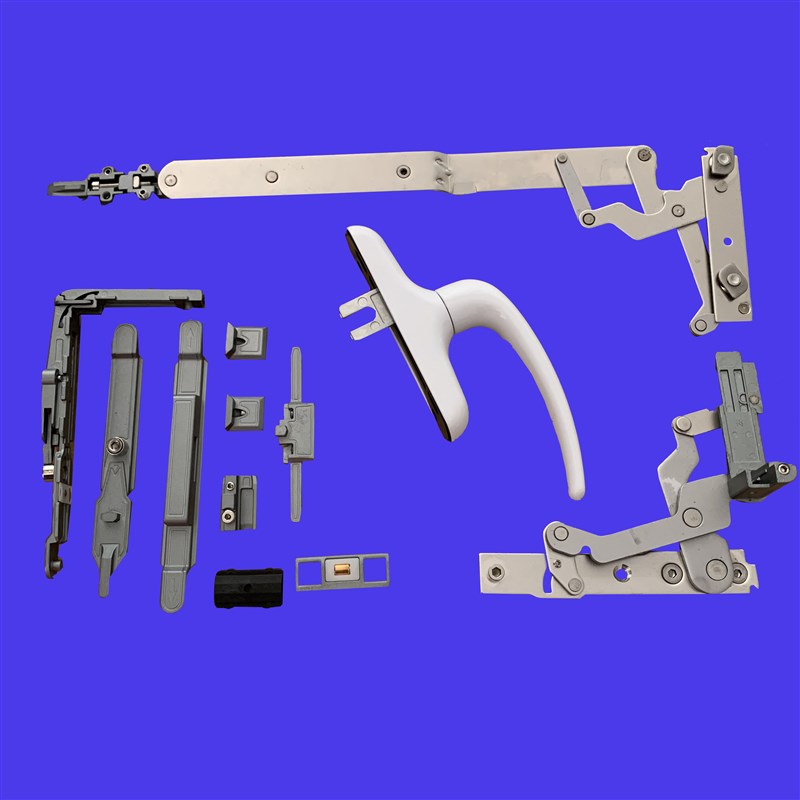 断桥铝平开改上悬窗五金件隐藏铰链隐形暗装式180度内开内倒合页