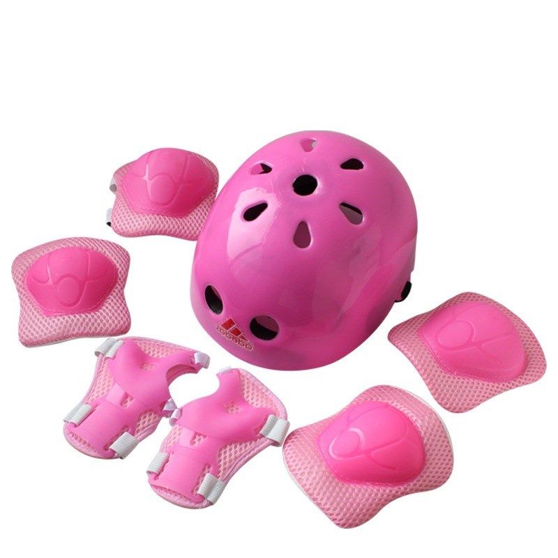 男女轮滑护膝护肘护腕6件套儿童学生滑旱冰鞋溜冰鞋滑板护具套装