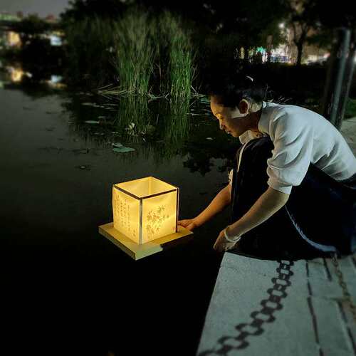 工厂直销节庆日灯光节河灯水漂灯水上可定