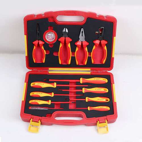 TOOLTIME图泰绝缘组套VDE认证工具13件套钳子螺丝批绝缘组套工具