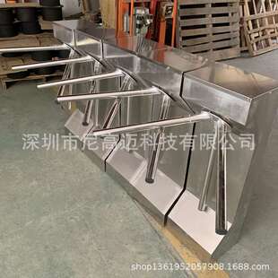 超市单向门旋转进出入器出入口门禁导向三辊闸手推单项旋转通道扎