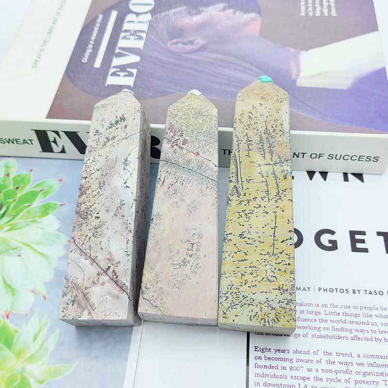 厂家 天然国画石大柱子水晶原石打磨水晶工艺品