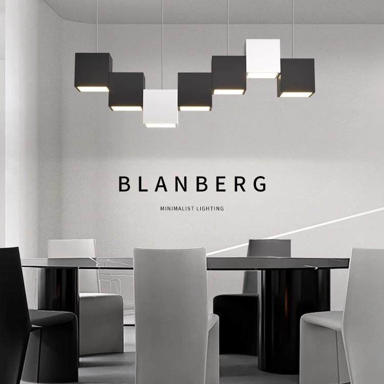 意极简黑白魔方灯方块创意吊灯现代简约风格吧台餐桌艺术餐厅吊灯